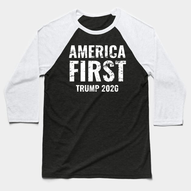 America First Trump 2020 Baseball T-Shirt by Ebazar.shop